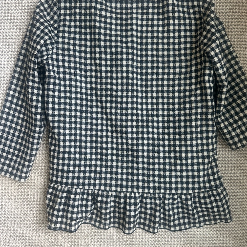 Sezane Kids Gingham Blouse - Navy and White - Picture 3 of 3